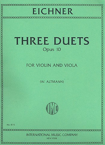 3 Duets op.10  for violin and viola  