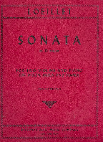 Sonata in D major&nbsp;&nbsp;for piano trio&nbsp;&nbsp;
