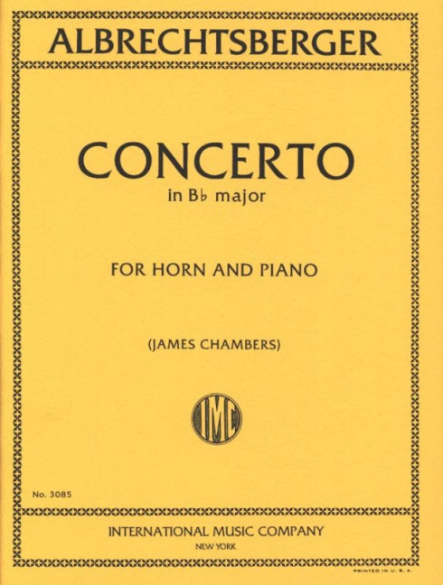 Concerto B flat major  for horn and piano  