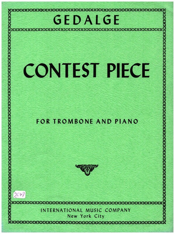 Contest piece&nbsp;&nbsp;for trombone and piano&nbsp;&nbsp;