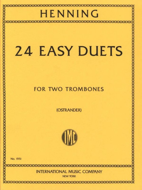 Twenty-Four easy Duets&nbsp;&nbsp;for two trombones&nbsp;&nbsp;OSTRANDER, ALLEN, ED