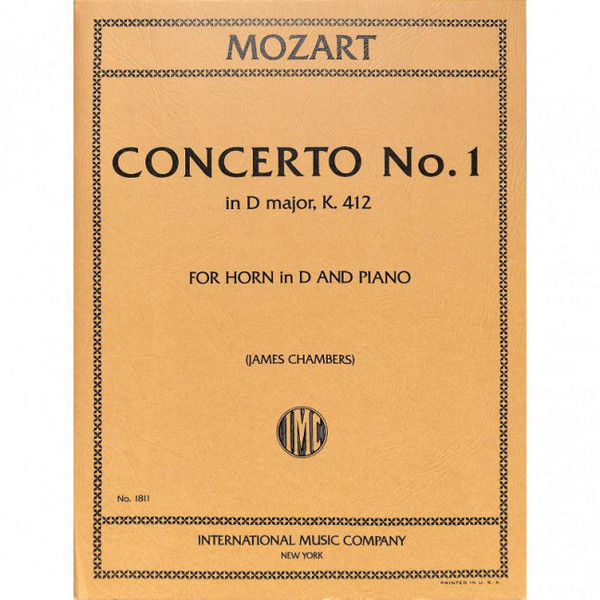 Concerto d major KV412 no.1&nbsp;&nbsp;for horn and piano&nbsp;&nbsp;
