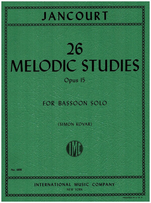 26 melodic Studies op.15  for bassoon  