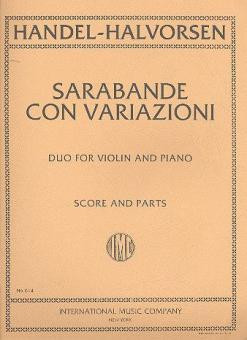 Sarabande con variazioni&nbsp;&nbsp;for violin and viola&nbsp;&nbsp;score and parts