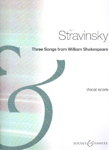 Three Songs from William Shakespeare&nbsp;&nbsp;für Mezzo-Sopran, Flöte, Klarinette und Viola&nbsp;&nbsp;Klavierauszug