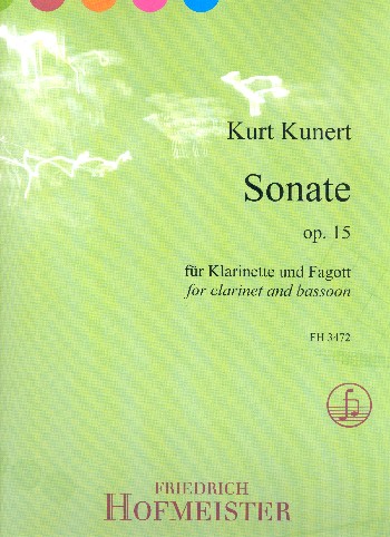 Sonate op.15&nbsp;&nbsp;für Klarinette und Fagott&nbsp;&nbsp;2 Spielpartituren