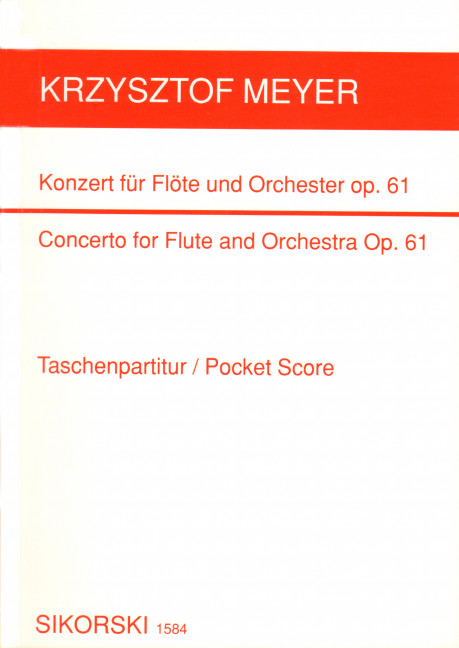 Konzert op.61  für Flöte und Orchester  Studienpartitur