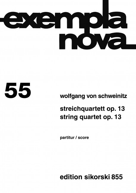 Streichquartett op.13&nbsp;&nbsp;&nbsp;&nbsp;Partitur