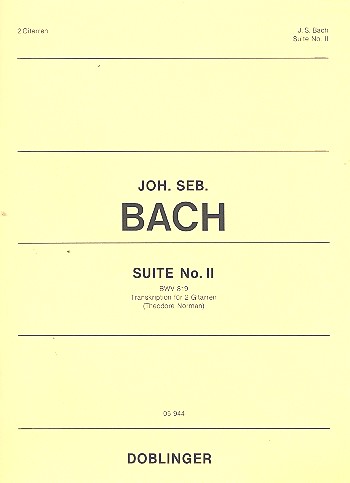 Suite Nr.2 BWV819 Transkription&nbsp;&nbsp;für 2 Gitarren&nbsp;&nbsp;
