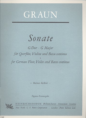 Sonate G-Dur für Flöte, Violine&nbsp;&nbsp;und Bc&nbsp;&nbsp;