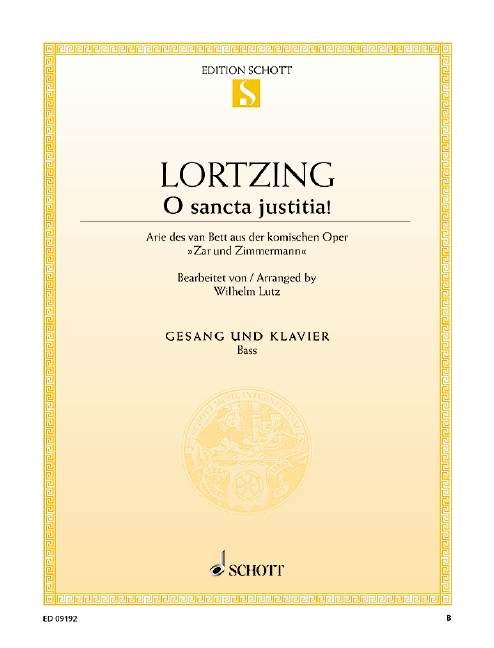 O sancta justitia!  für Bass und Klavier  Einzelausgabe