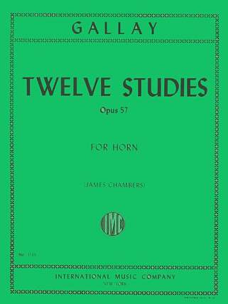 12 Studies op.57  for horn  CHAMBERS, JAMES, ED