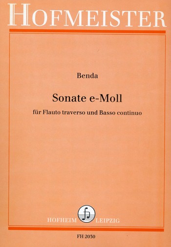 Sonate e-Moll   für Flöte und Bc  
