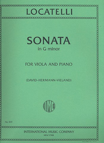 Sonata in g minor&nbsp;&nbsp;for viola and piano&nbsp;&nbsp;DAVID, F., ED