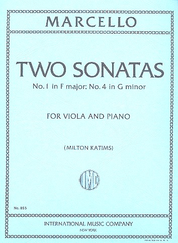 Sonata F major no.1 and Sonata g minor no.4&nbsp;&nbsp;for viola and piano&nbsp;&nbsp;