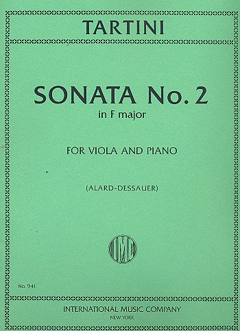 Sonata no.2 in F major&nbsp;&nbsp;for viola and piano&nbsp;&nbsp;ALARD-DESSAUER, ED