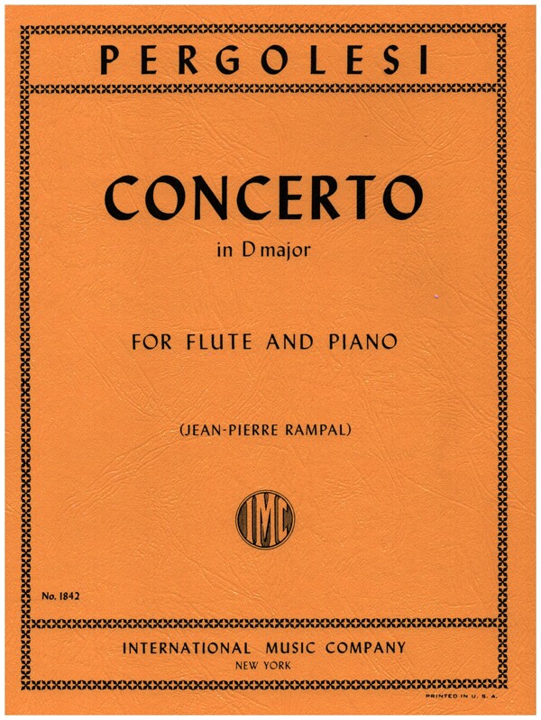 Concerto in D major  for flute and orchestra  flute and piano