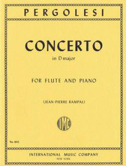 Concerto in D major  for flute and orchestra  flute and piano