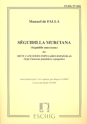 Seguidilla murciana für Gitarre&nbsp;&nbsp;7 canciones populares espanolas&nbsp;&nbsp;
