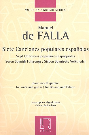 7 Chansons populaires espagnoles  pour voix et guitare (sp/fr)  