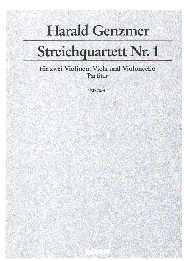 Streichquartett Nr. 1 GeWV 335  für Streichquartett  Partitur