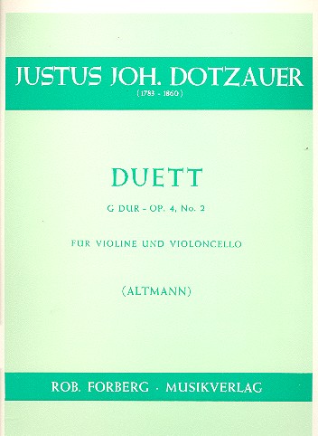 Duett G-Dur op.4,2 für Violine  und Violoncello,   Stimmen  
