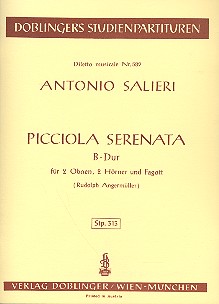 Picciola serenata B-Dur für&nbsp;&nbsp;2 Oboen, 2 Hörner und Fagott&nbsp;&nbsp;Studienpartitur