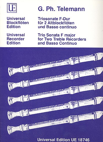 Triosonate F-Dur nach der Sonate&nbsp;&nbsp;TWV42:d16 für 2 Altblockflöten&nbsp;&nbsp;und Bc