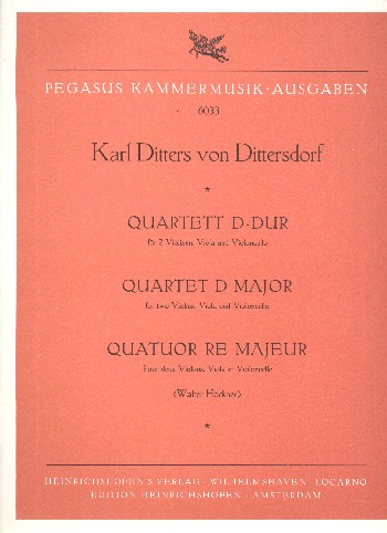 Streichquartett D-Dur Nr.1    Stimmen
