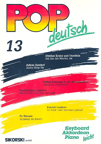 Pop Deutsch Band 13&nbsp;&nbsp;für Keyboard / Akkordeon&nbsp;&nbsp;