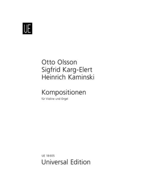 Kompositionen für Violine&nbsp;&nbsp;und Orgel&nbsp;&nbsp;