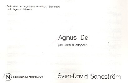 Agnus Dei  for mixed chorus (SSAATTBB) a cappella  score