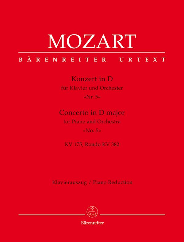 Konzert D-Dur KV175 und Rondo KV382 &nbsp;&nbsp;für Klavier und Orchester &nbsp;&nbsp;für 2 Klaviere