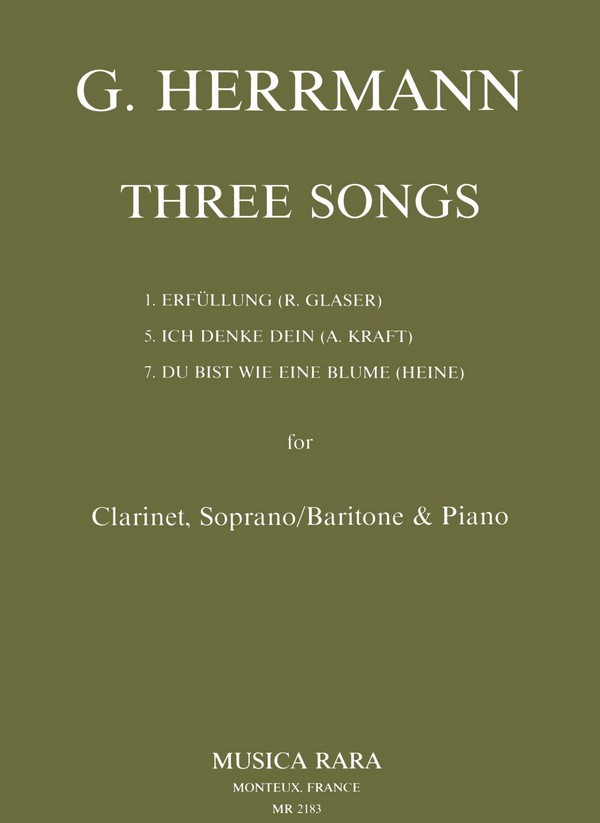 3 Songs  für Klarinette, Sopran, Bariton und Klavier  