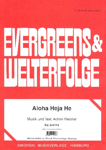 Aloha heja he:  Gesang und Klavier  Einzelausgabe