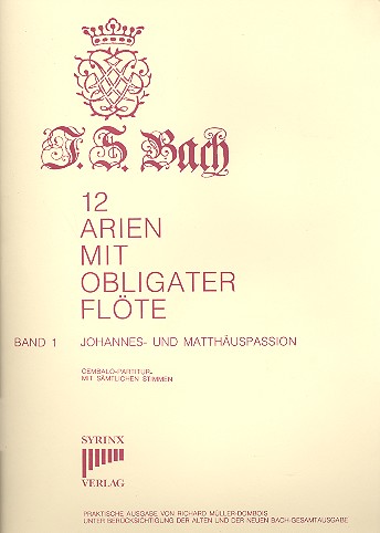 12 Arien mit obligater Flöte Band 1:  für Gesang, Flöte und Cembalo  Stimmen