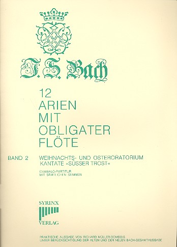 12 Arien mit obligater Flöte Band 2  für Gesang, Flöte und Cembalo  Stimmen
