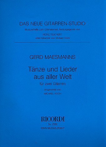 Tänze und Lieder aus aller Welt&nbsp;&nbsp;für 2 Gitarren&nbsp;&nbsp;