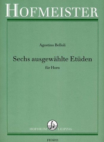 6 ausgewählte Etüden  für Horn  