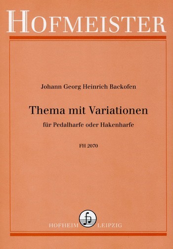 Thema mit Variationen &nbsp;&nbsp;für Pedalharfe oder Hakenharfe&nbsp;&nbsp;