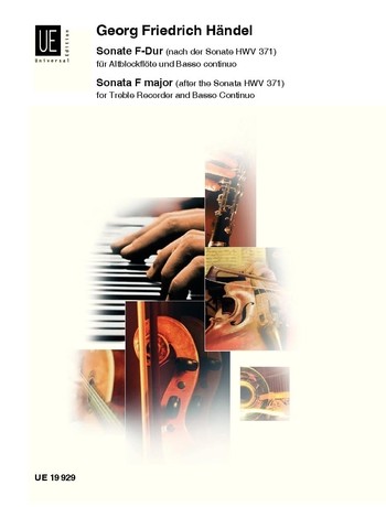 Sonate F-Dur nach HWV371&nbsp;&nbsp;für Altblockflöte und Bc&nbsp;&nbsp;