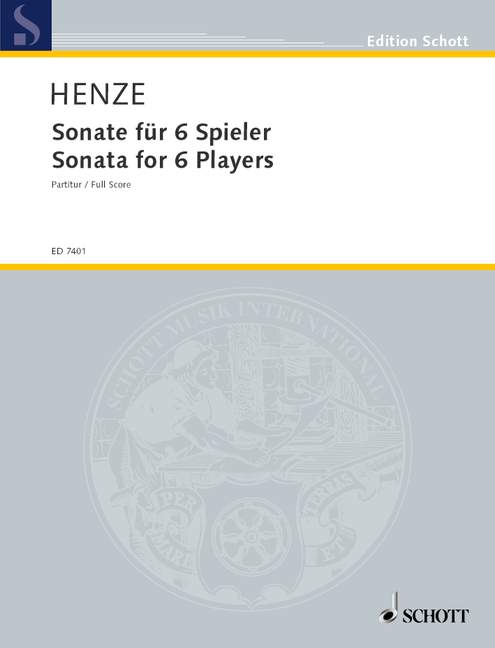 Sonate für sechs Spieler&nbsp;&nbsp;für Ensemble&nbsp;&nbsp;Partitur