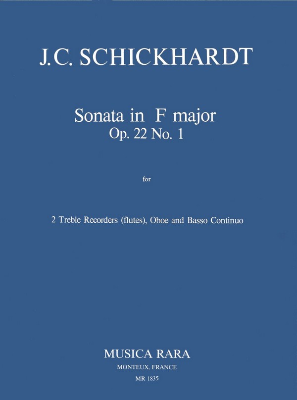 Sonata F major op.22,1  for 2 treble recorders, oboe and bc  
