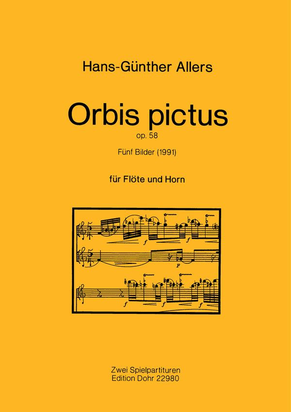 Orbis pictus op.58 5 Bilder für  löte und Horn in F  Spielpartitur
