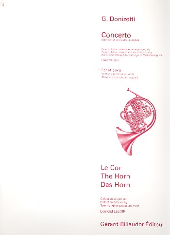 Concerto pour cor et orchestre  à cordes pour cor et piano  