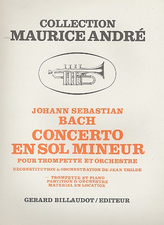 Concerto sol mineur pour&nbsp;&nbsp;trompette et piano&nbsp;&nbsp;