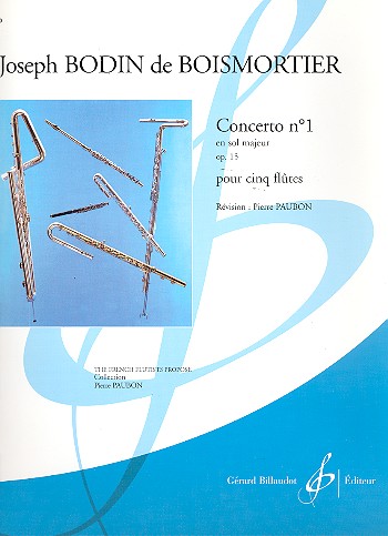 Konzert C-Dur op.15,1  für 5 Flöten  Partitur und Stimmen