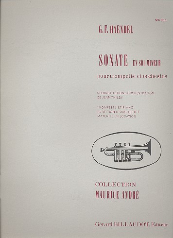 Sonate en sol mineur&nbsp;&nbsp;pour trompette et piano&nbsp;&nbsp;