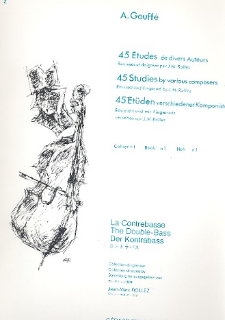 45 études de divers auteurs vol.1&nbsp;&nbsp;pour contrebasse&nbsp;&nbsp;
