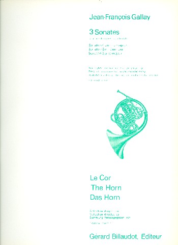 3 Sonates&nbsp;&nbsp;pour cor et basson ou violoncello&nbsp;&nbsp;partition